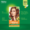 Nisha Creme Hair Color 4.3 Golden Brown (Developer 60ml + Colorant Tube 60gm + Conditioner 6ml + Glove) (1Pack, Pack of 2)