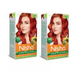Nisha Creme Hair Color 5.64 Copper Red (Developer 60ml + Colorant Tube 60gm + Conditioner 6ml + Glove) (1Pack, Pack of 2)