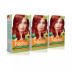 Nisha Creme Hair Color Flame Red (Developer 60ml + Colorant Tube 90gm + Conditioner 6ml + Glove) (1Pack, Pack of 3)