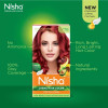 Nisha Creme Hair Color Cherry Red (Developer 60ml + Colorant Tube 60gm + Conditioner 6ml + Glove) (1Pack, Pack of 2)