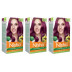 Nisha Creme Hair Color Wine Burgundy (Developer 60ml + Colorant Tube 60gm + Conditioner 6ml + Glove) (1Pack, Pack of 3)