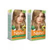 Nisha Creme Hair Color 8.0 Light Blonde (Developer 60ml + Colorant Tube 60gm + Conditioner 6ml + Glove) (1Pack, Pack of 2)