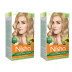 Nisha Creme Hair Color Ultra Blonde (Developer 60ml + Colorant Tube 90gm + Conditioner 6ml + Glove) (1Pack, Pack of 2)