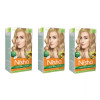 Nisha Creme Hair Color Ultra Blonde (Developer 60ml + Colorant Tube 90gm + Conditioner 6ml + Glove) (1Pack, Pack of 3)