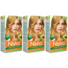 Nisha Creme Hair Color 8.1 Golden Blonde (Developer 60ml + Colorant Tube 60gm + Conditioner 6ml + Glove) (1Pack, Pack of 3)