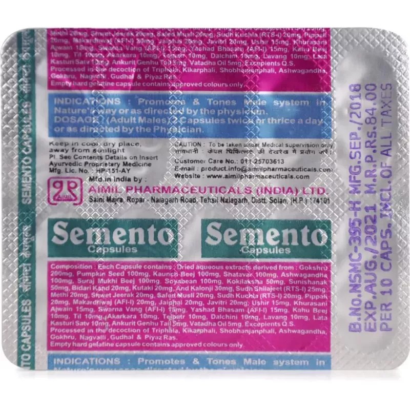 Aimil Semento Capsules (20caps)