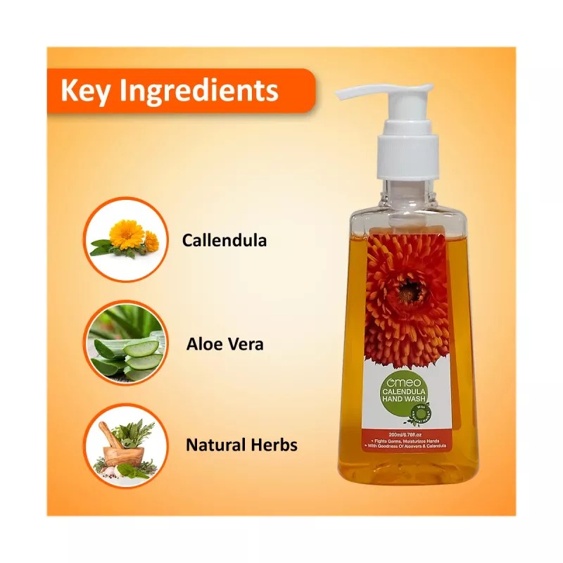 Omeo Calendula Hand Wash (200ml, Pack of 2)