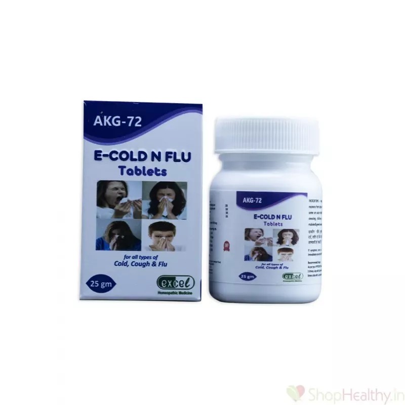 Excel E Cold N Flu Tablets Akg-72 (25g)