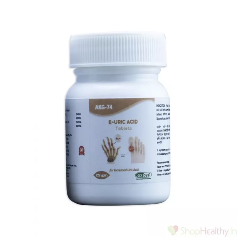 Excel E Uric Acid Tablets Akg-74 (25g)