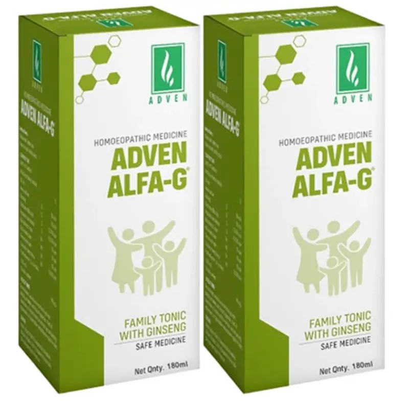 Adven Alfa-G (Tonic With Ginseng) (180ml, Pack of 2)