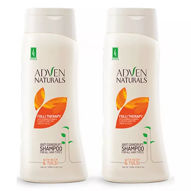 Adven Folli Therapy Anti Dandruff Shampoo with Neem & Tulsi (200ml, Pack of 2)