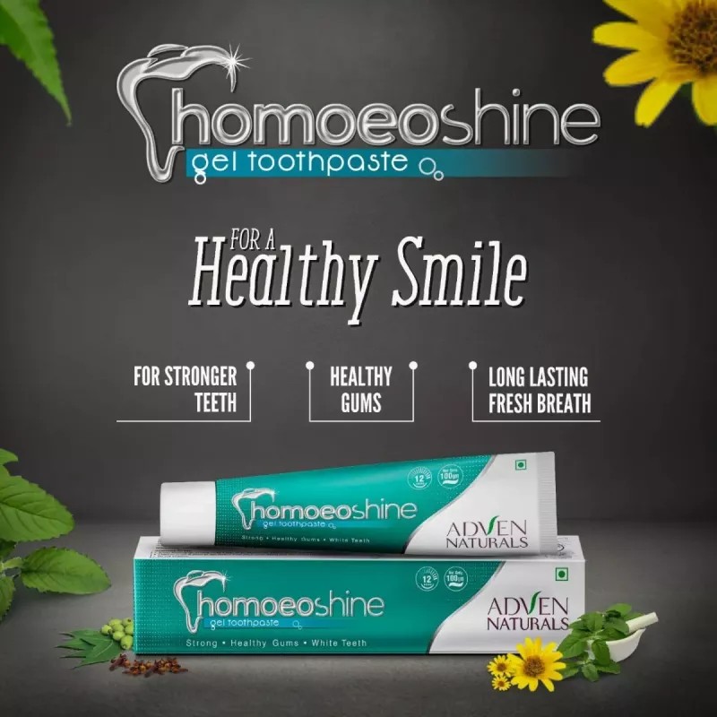 Adven Homoeoshine Toothpaste Gel (100g, Pack of 2)