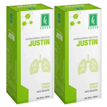 Adven Justin Cough Syrup (100ml, Pack of 2)