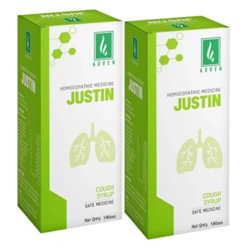 Adven Justin Cough Syrup (180ml, Pack of 2)