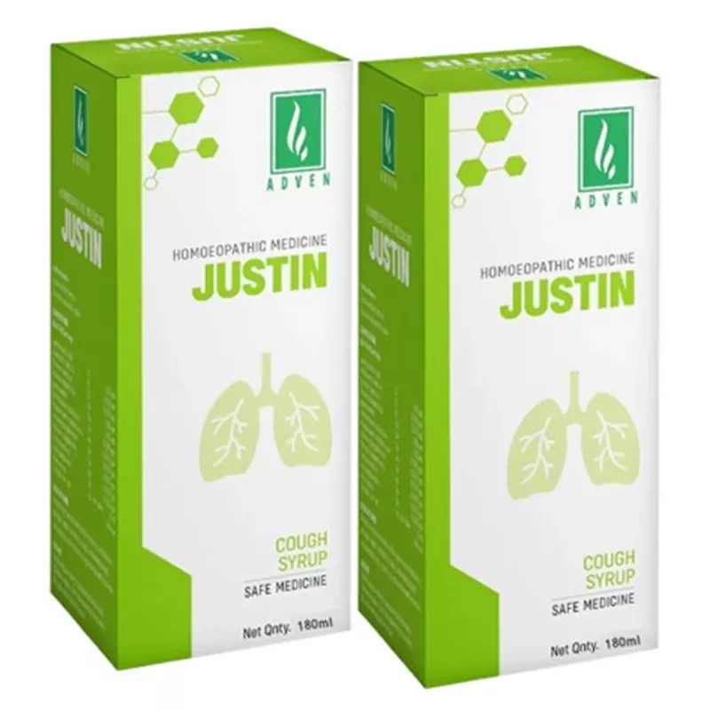 Adven Justin Cough Syrup (180ml, Pack of 2)