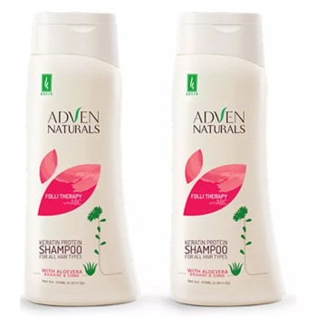 Adven Keratin Shampoo with Aloe Vera, Brahmi and China (200ml, Pack of 2)