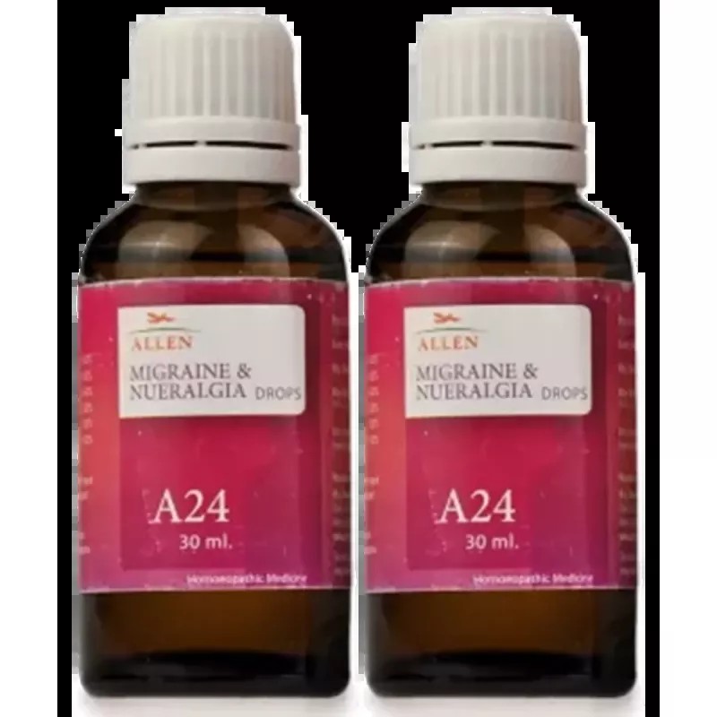 Allen A24 Migrane & Neuralgia Drops (30ml, Pack of 2)
