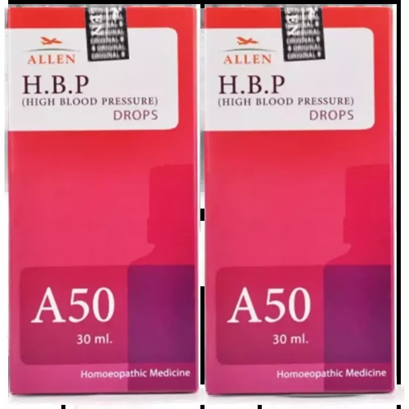 Allen A50 High Blood Pressure (HBP) Drops (30ml, Pack of 2)