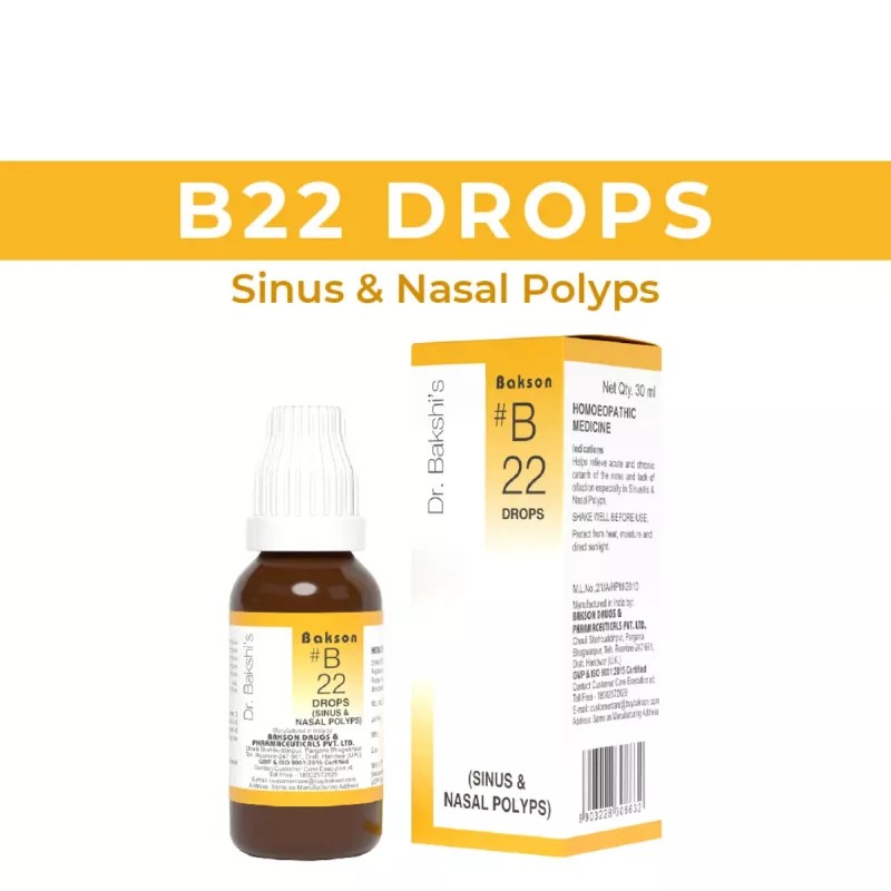 Bakson B22 Sinus Drops (30ml, Pack of 2)