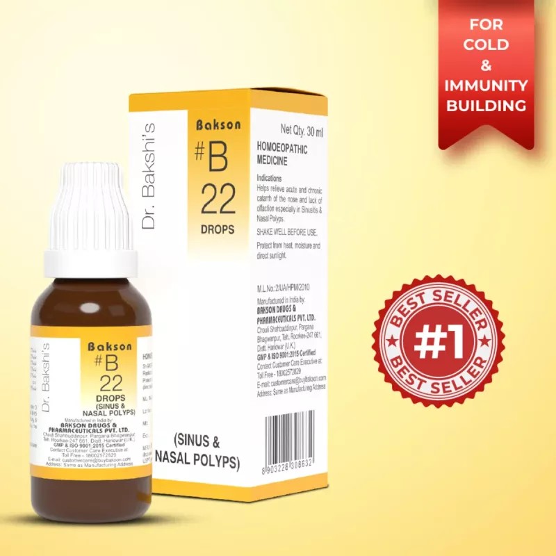 Bakson B22 Sinus Drops (30ml, Pack of 2)