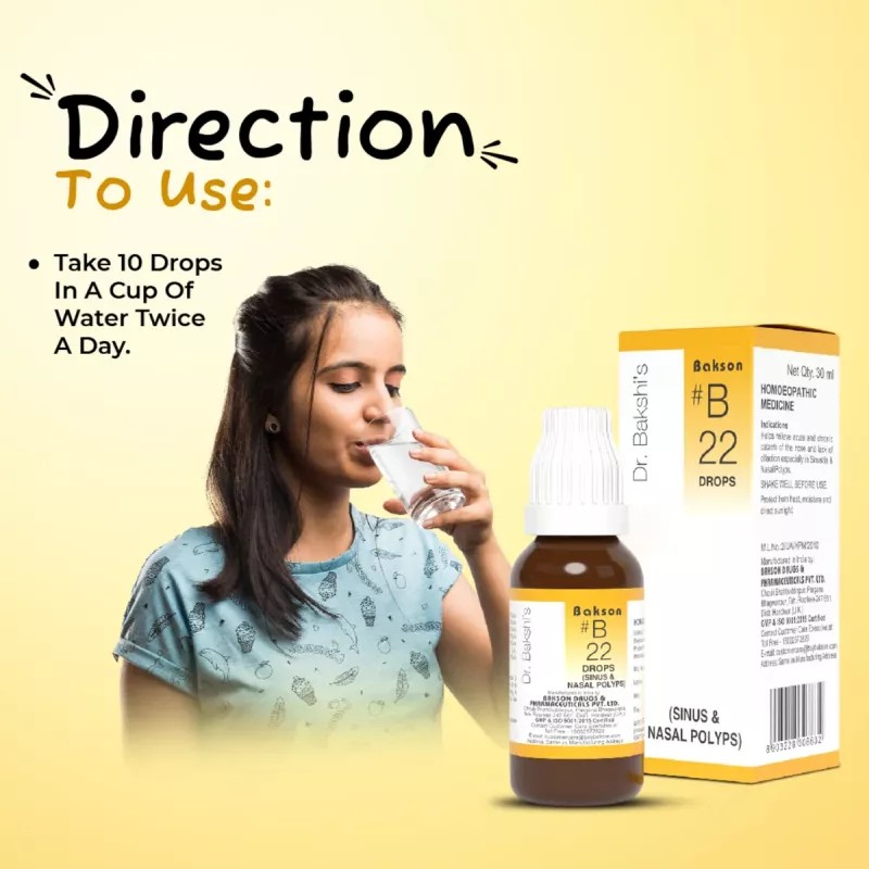 Bakson B22 Sinus Drops (30ml, Pack of 2)