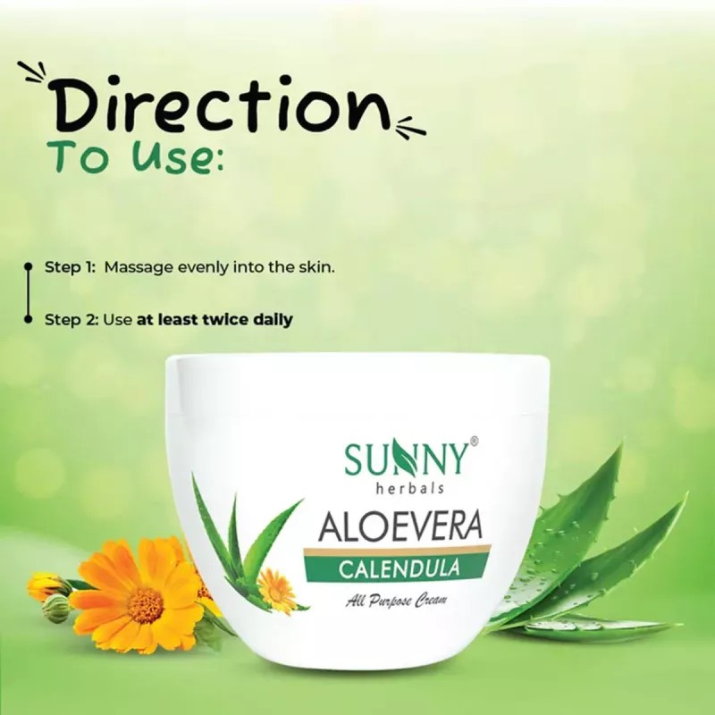 Bakson Sunny All Purpose Aloe Vera Calendula Cream (250g, Pack of 2)