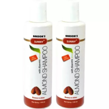 Bakson Sunny Almond Shampoo with Aloe Vera (150ml, Pack of 2)