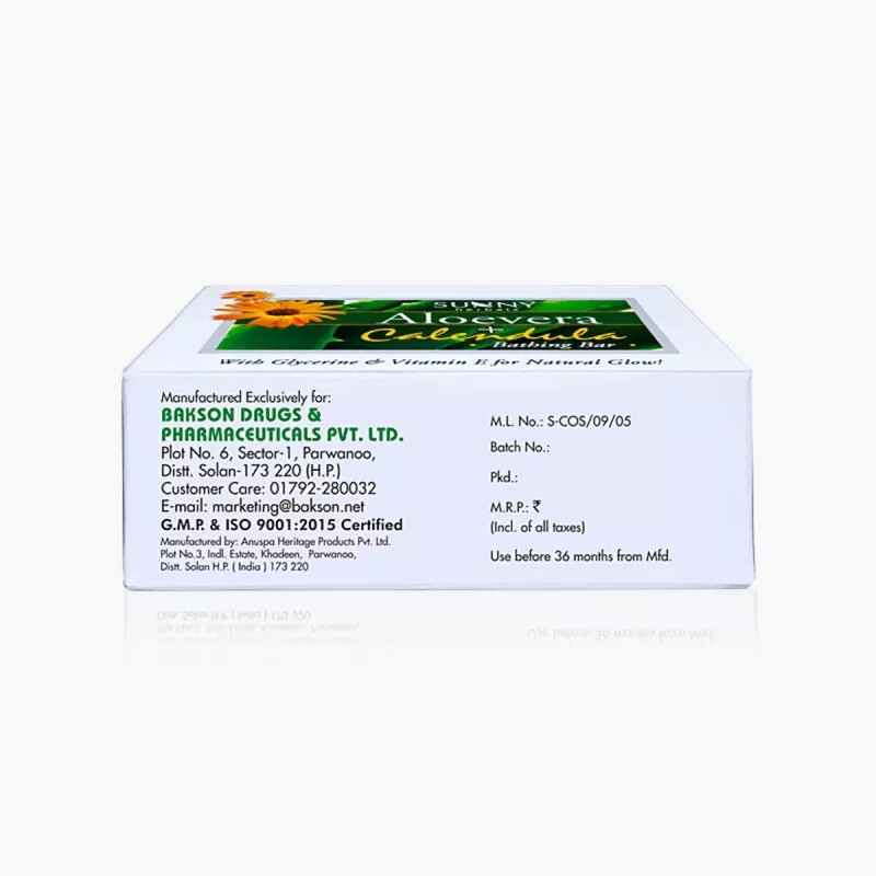 Bakson Sunny Aloevera Calendula Soap (75g, Pack of 2)