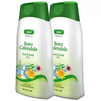 Bakson Sunny Boro Calendula Talcum Powder (100g, Pack of 2)
