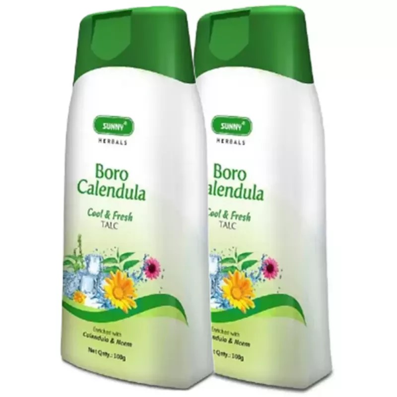 Bakson Sunny Boro Calendula Talcum Powder (100g, Pack of 2)