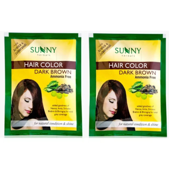 Bakson Sunny Hair Color (Dark Brown) (20g, Pack of 2)