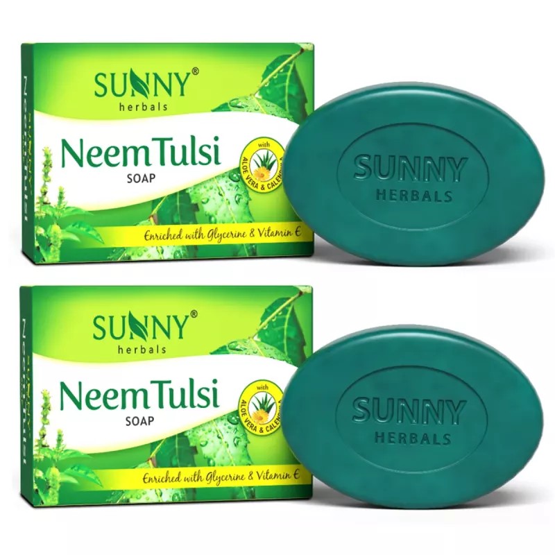 Bakson Sunny Neem Tulsi Soap (75g, Pack of 2)