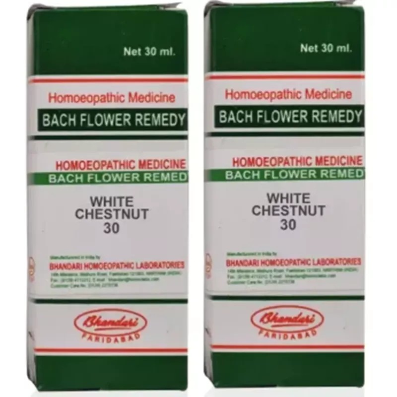 Bhandari Bach Flower White Chestnut (30ml, Pack of 2)