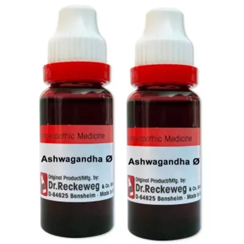 Dr Reckeweg Ashwagandha (Withania Somnifera) 1X (Q) (20ml, Pack of 2)