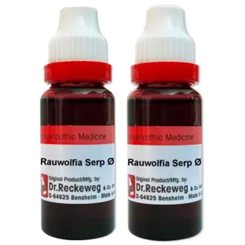 Dr Reckeweg Rauvolfia Serpentina 1X (Q) (20ml, Pack of 2)
