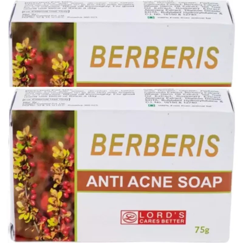 Lords Berberis Anti Acne Soap (75g, Pack of 2)