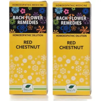 New Life Bach Flower Red Chestnut (30ml, Pack of 2)