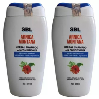 SBL Arnica Montana Herbal Shampoo With Conditioner (200ml, Pack of 2)