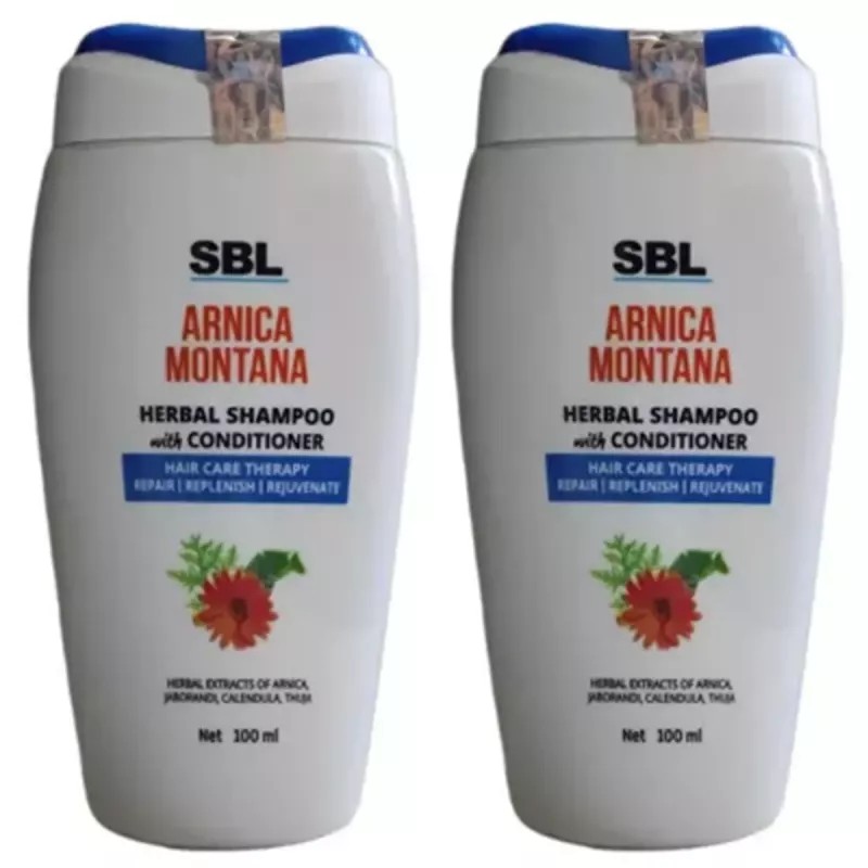 SBL Arnica Montana Herbal Shampoo With Conditioner (200ml, Pack of 2)