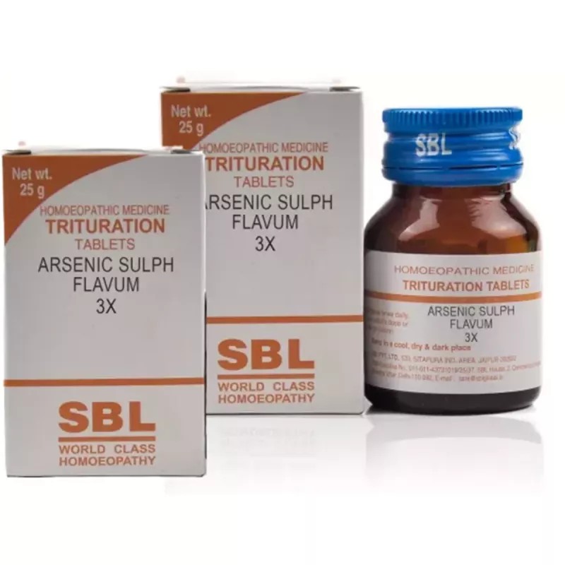 SBL Arsenic Sulphuratum Flavum 3X (25g, Pack of 2)