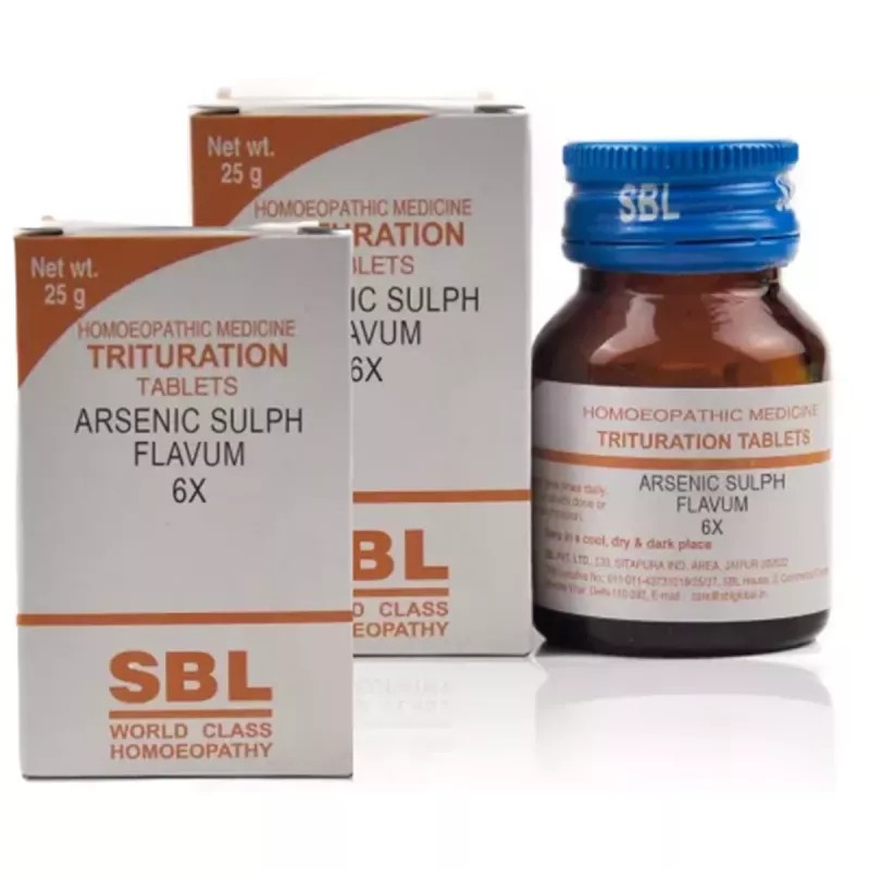 SBL Arsenic Sulphuratum Flavum 6X (25g, Pack of 2)