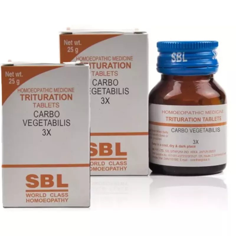 SBL Carbo Vegetabilis 3X (25g, Pack of 2)