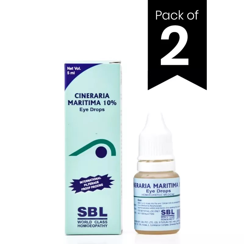SBL Cineraria Maritima(10%) Eye Drops (5ml, Pack of 2)