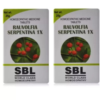 SBL Rauwolfia Serpentina 1X (25g, Pack of 2)