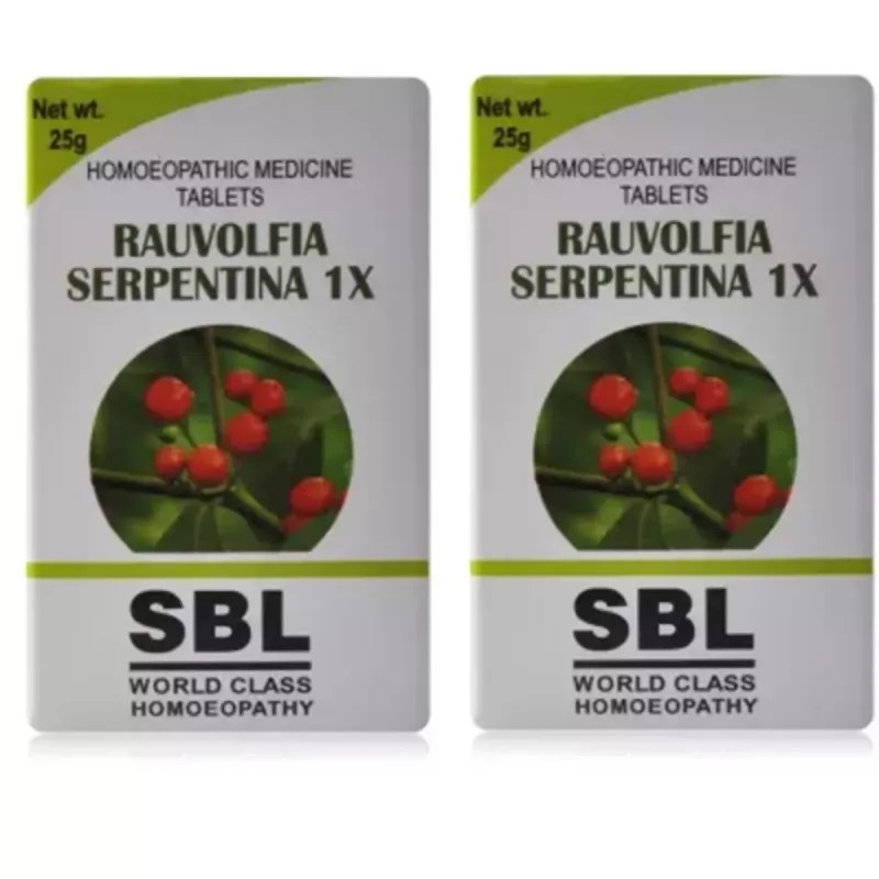 SBL Rauwolfia Serpentina 1X (25g, Pack of 2)