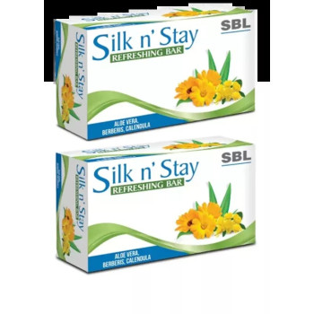 SBL Silk N Stay Refreshing Bar (Aloe Vera, Berberis & Calendula) (75g, Pack of 2)