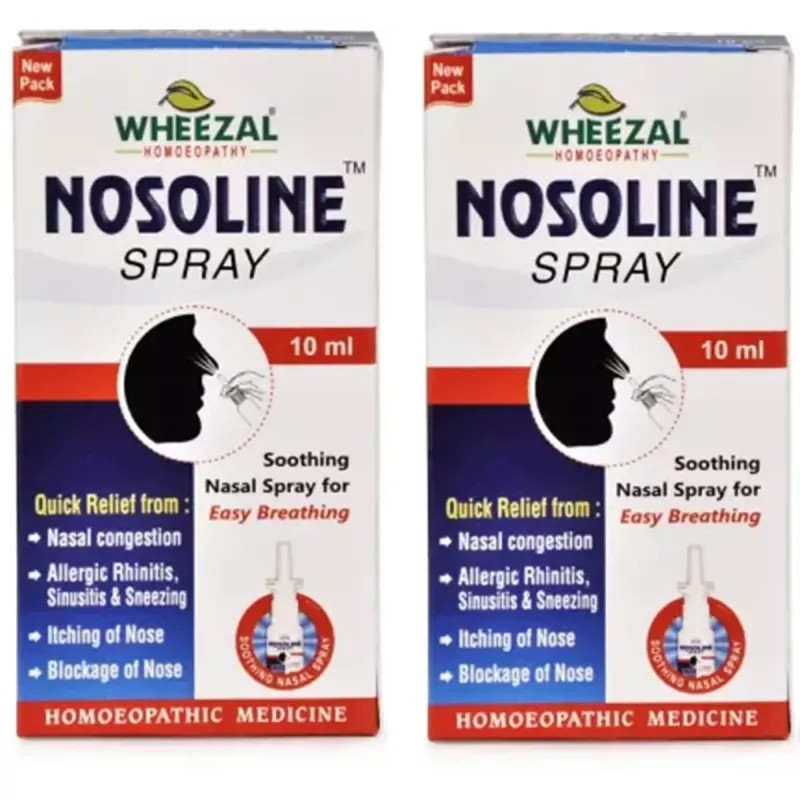 Wheezal Nosolin Spray (10ml, Pack of 2)