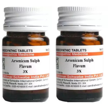 Willmar Schwabe India Arsenicum Sulph Flavum 3X (20g, Pack of 2)