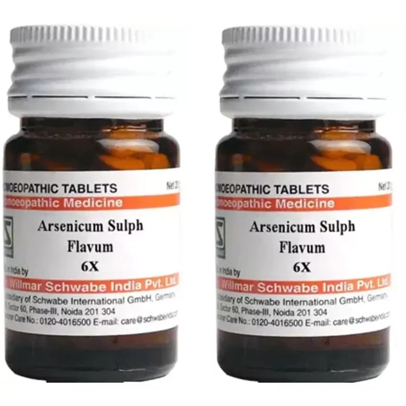 Willmar Schwabe India Arsenicum Sulph Flavum 6X (20g, Pack of 2)