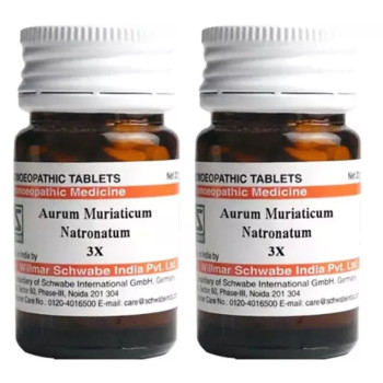 Willmar Schwabe India Aurum Muriaticum Natronatum 3X (20g, Pack of 2)